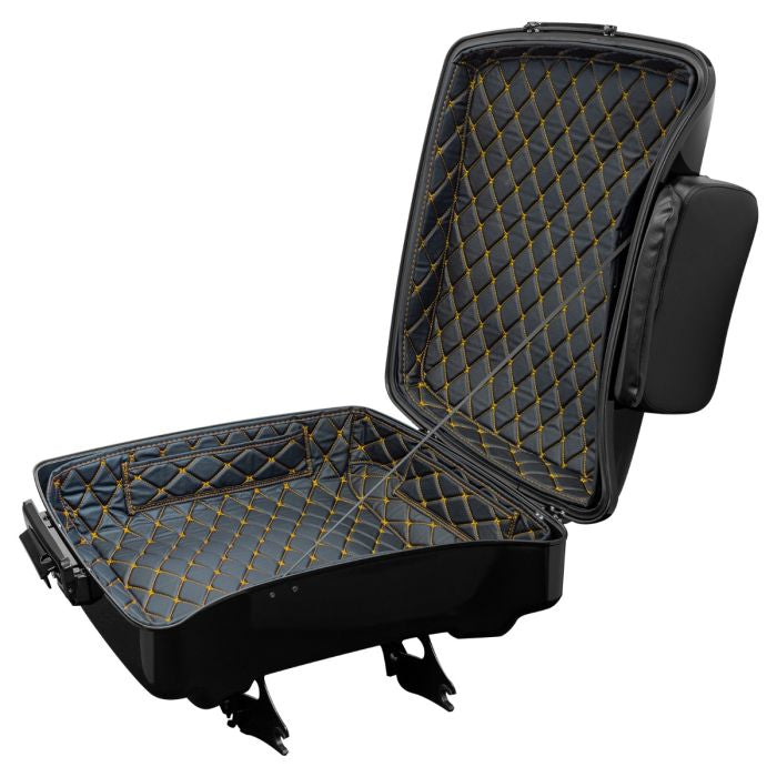 Chopped Tour Pack Liner for Harley-Davidson from HOGWORKZ® with gold stitching