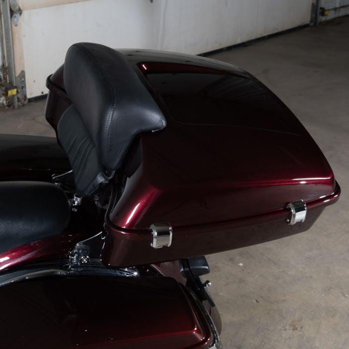Color Matched Chopped Tour Pack w/ Slim Backrest & Chrome Hardware for Harley® Touring '97-'26