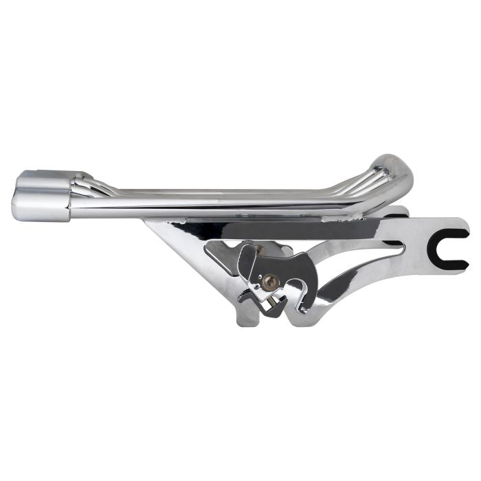 Chrome Air Glide Two Up Luggage Rack for Harley Touring from hogworkz side view