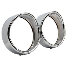 Chrome Passing Lamp Visor Trim Rings pair