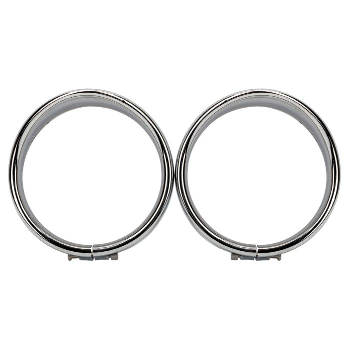Chrome Passing Lamp Visor Trim Rings pair from HOGWORKZ