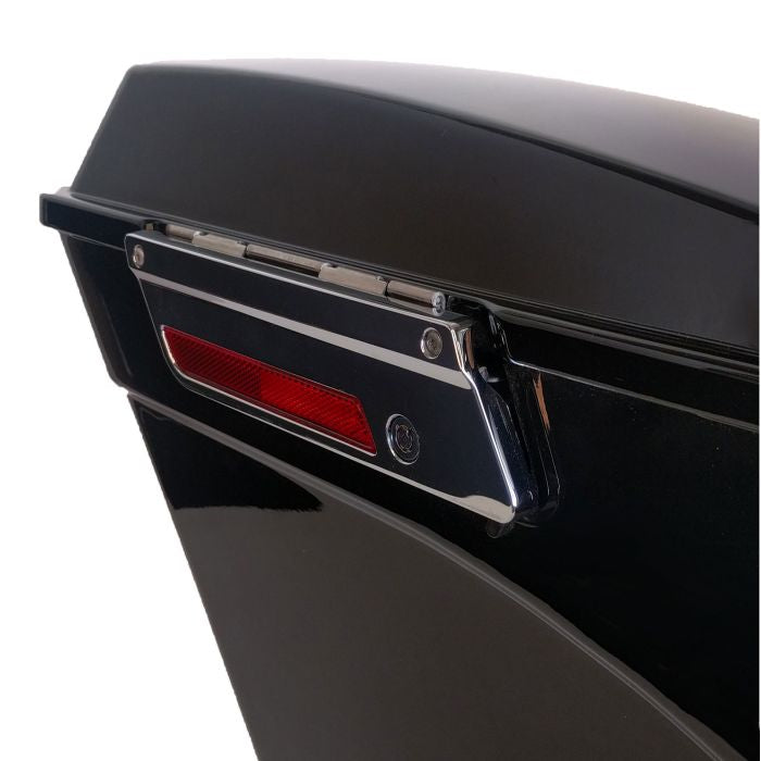 Chrome Saddlebag Latch Covers for Harley® Touring from HOGWORKZ on saddlebag