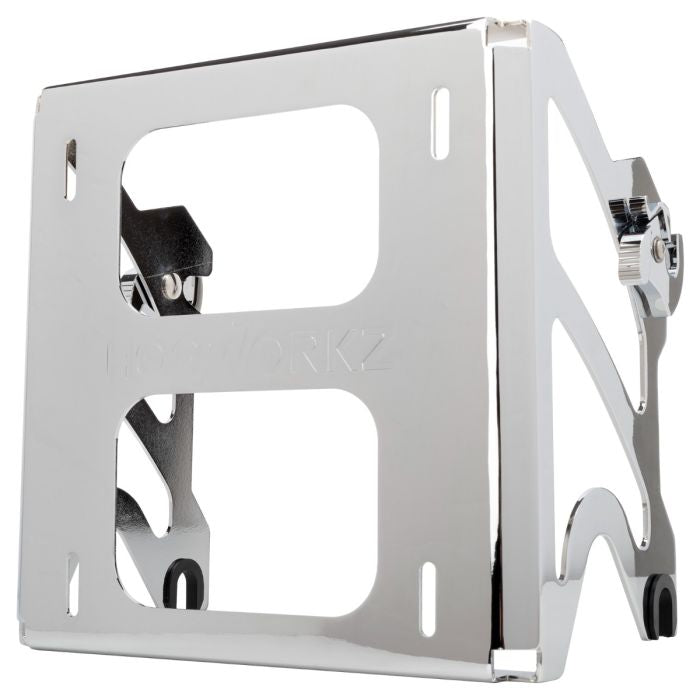 Chrome Solo Tour Pack Mount for Harley® Softail Low Rider / Sport Glide from HOGWORKZ left angle