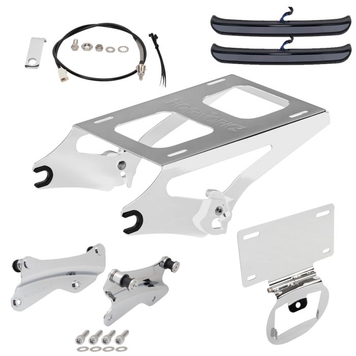 Chrome Detachable Tour Pack Luggage Conversion Kit for Harley® Touring from HOGWORKZ