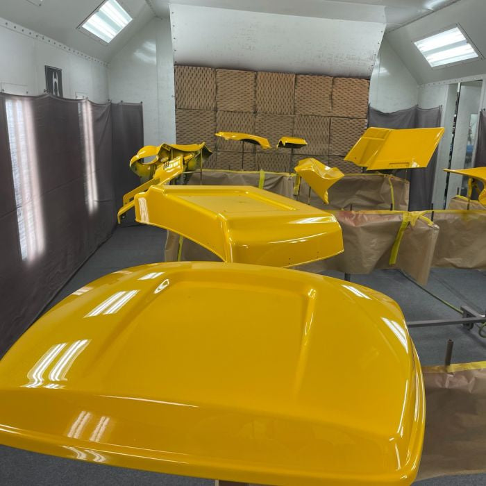 Chrome Yellow Pearl in the HOGWORKZ paint booth