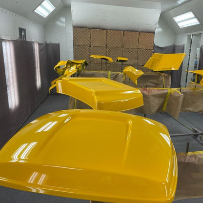 Chrome Yellow Pearl in the HOGWORKZ paint booth