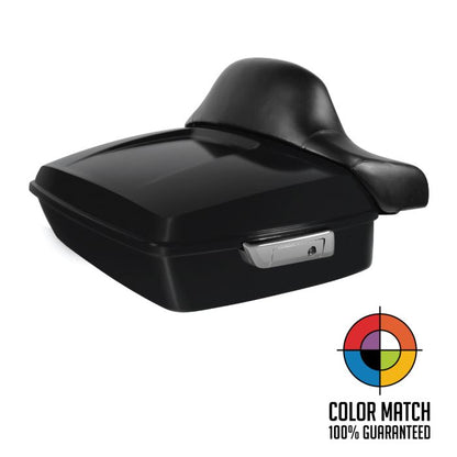 Color Matched Harley® Touring Chopped Tour Pack with Full Backrest and Chrome Hardware from HOGWORKZ