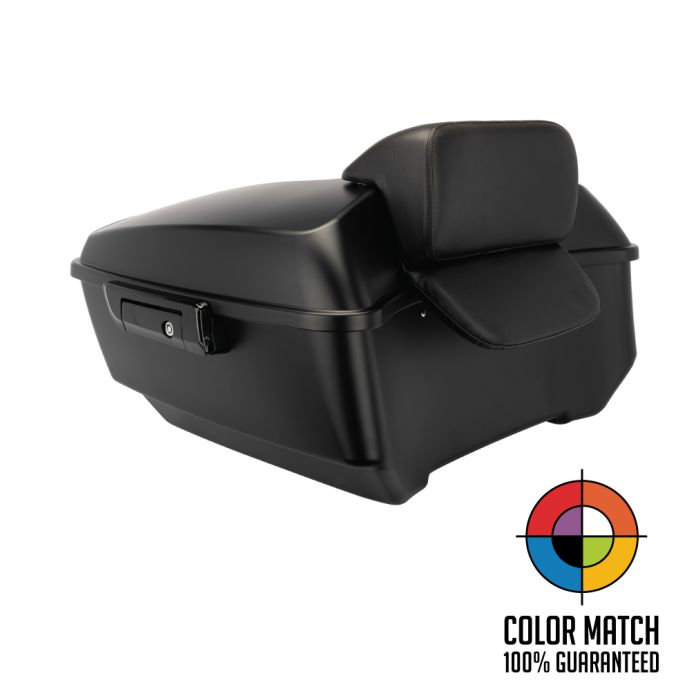 Color Matched King Tour Pack w/ Slim Backrest & Black Hardware for Indian®