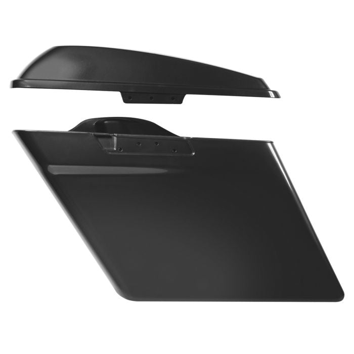 Harley® Touring Dual Blocked Extended 4" Stretched Saddlebags from HOGWORKZ® side view