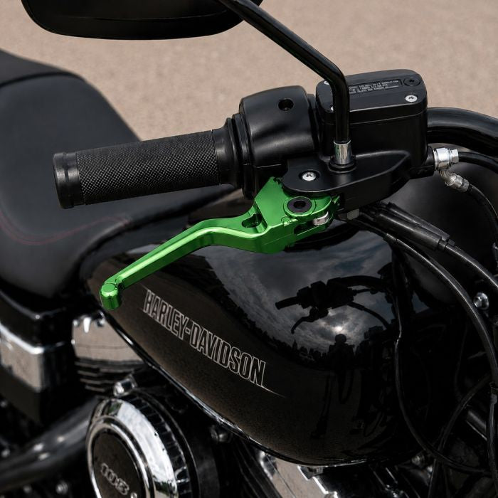 HOGWORKZ® Green Performance Brake & Clutch Levers for Harley® Dyna / Softail / Touring