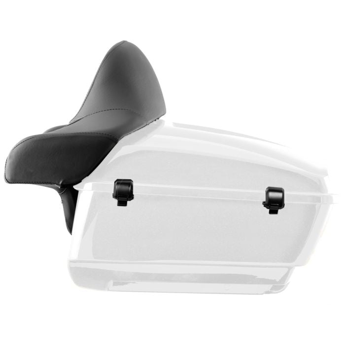 Ghost White Metallic King Tour Pack w/ Full Backrest & Black Hardware for Indian®