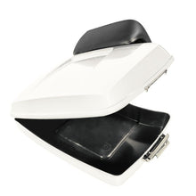 Ghost White Metallic Smoke Chopped Tour Pack w/ Slim Backrest & Chrome Hardware for Indian®