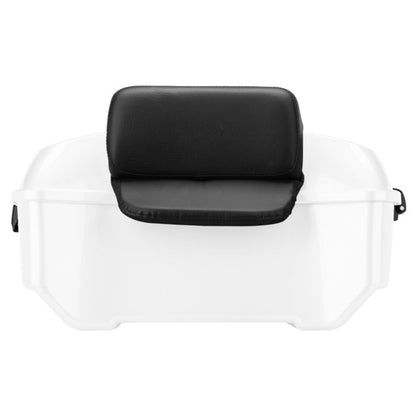 Ghost White Metallic Smoke King Tour Pack w/ Slim Backrest & Black Hardware for Indian®