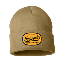 HOGWORKZ® Script Beanie Hat | Camel