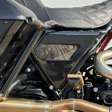 Color Matched Hardline Side Covers for Harley® Touring on bike