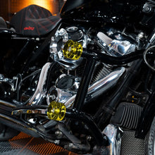 HOGWORKZ® Gold Wheelie Wheels For Performance Guards on bike