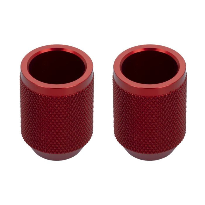 Red Anodized Knurled T-6061 Sliders for HOGWORKZ® Performance Engine Guards