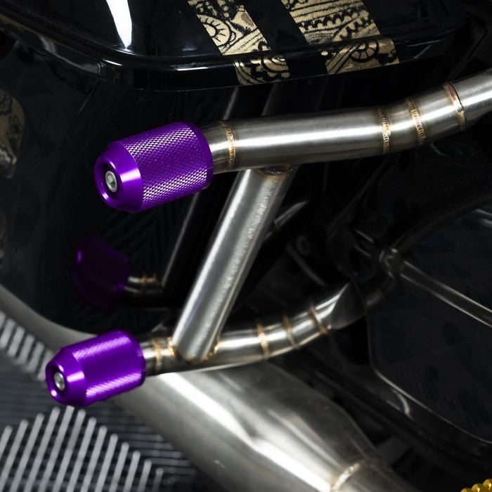Purple Anodized Knurled T-6061 Sliders for HOGWORKZ® Performance Engine Guards
