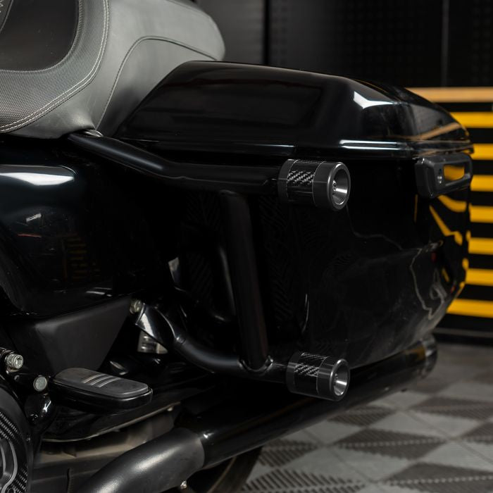 Black Anodized Carbon Fiber T-6061 Sliders for HOGWORKZ® Performance Engine Guards