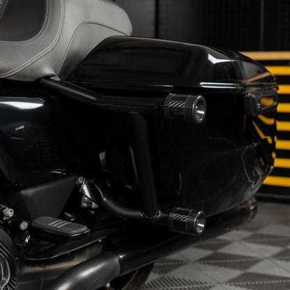 Black Anodized Carbon Fiber T-6061 Sliders for HOGWORKZ® Performance Engine Guards