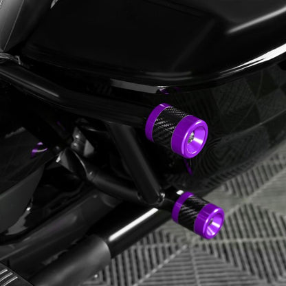 Purple Anodized Carbon Fiber T-6061 Sliders for HOGWORKZ® Performance Engine Guards