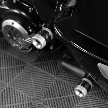 Silver Anodized Carbon Fiber T-6061 Sliders for HOGWORKZ® Performance Engine Guards