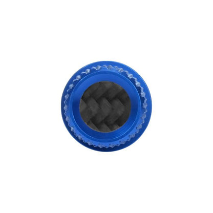 Blue Carbon Fiber 1/4" Knurled Seat Bolt / Screw Kit for Harley-Davidson® from HOGWORKZ