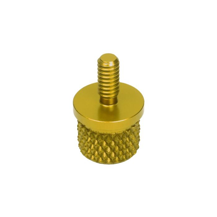 Gold Carbon Fiber 1/4" Knurled Seat Bolt / Screw Kit for Harley-Davidson® from HOGWORKZ