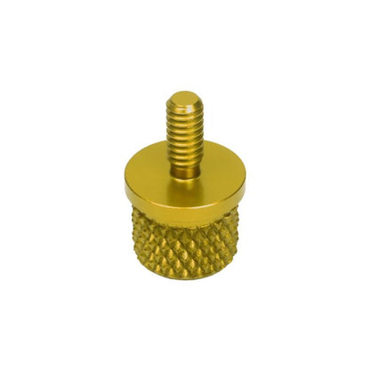 Gold Carbon Fiber 1/4" Knurled Seat Bolt / Screw Kit for Harley-Davidson® from HOGWORKZ