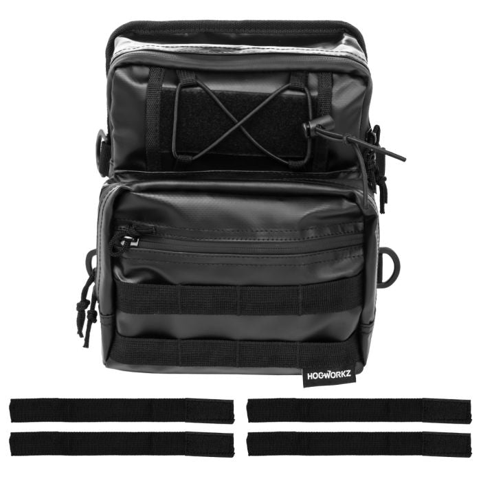 HOGWORKZ® Ballistic Molle Bar Bag for Harley® Motorcycles with MOLLE attachment system