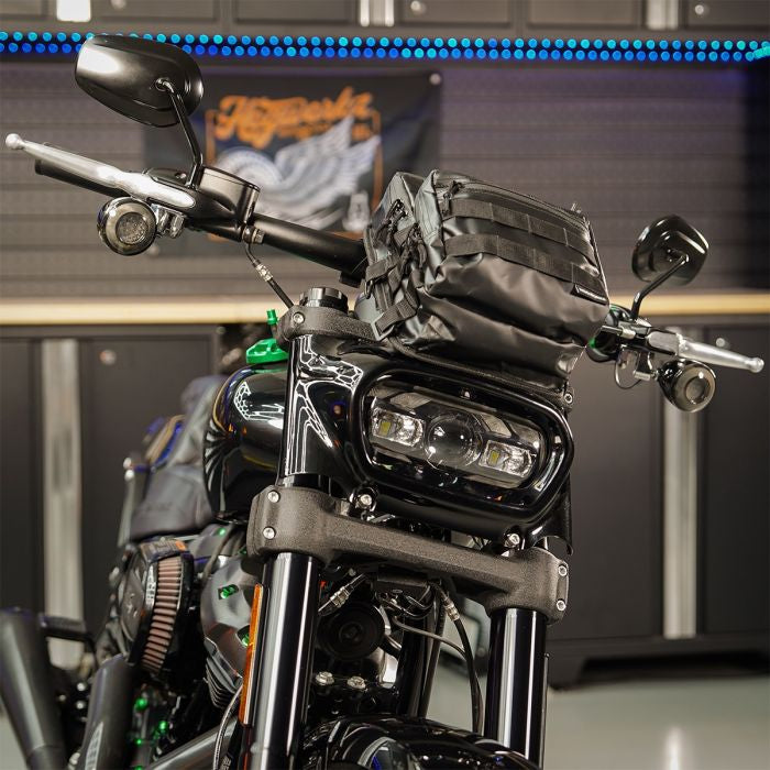 ballastic molle handlebar bag for harley