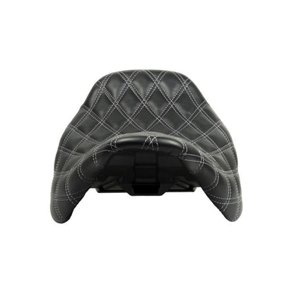 Alpha Solo Seat for Harley® Touring with Diamond / Silver Stitch from HOGWORKZ front