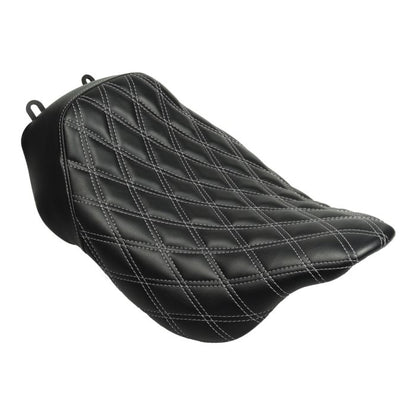 Alpha Solo Seat for Harley® Touring with Diamond / Silver Stitch from HOGWORKZ