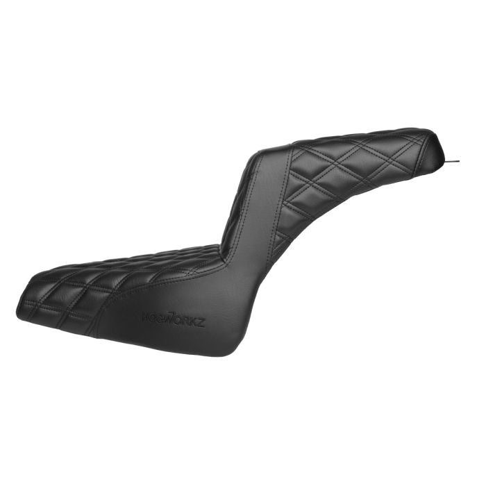 Rise Up Seat for Harley® Fat Bob Black Stitch from HOGWORKZ side