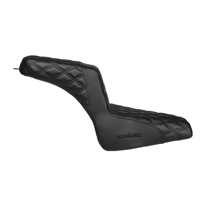 HOGWORKZ Rise Up Seat for Harley® Fat Bob Black Stitch side