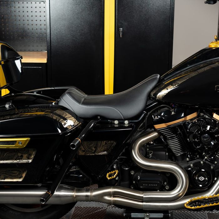 Carbon Weave Alpha Solo Seat for Harley® Touring from HOGWORKZ on harley