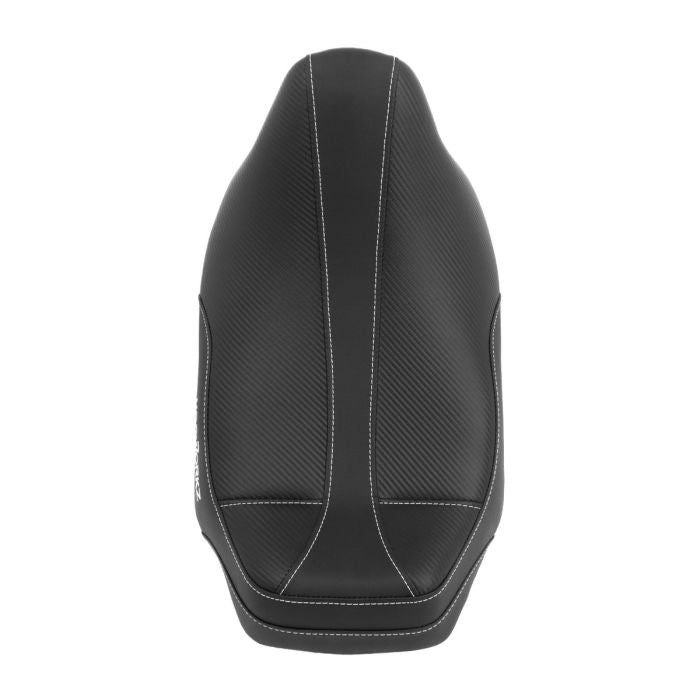 Carbon Weave Alpha Solo Seat for Harley® Touring from HOGWORKZ top view