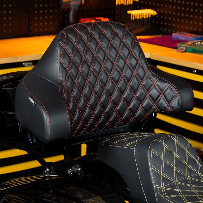 HOGWORKZ® Red Stitched Chopped Tour Pack Backrest Pad