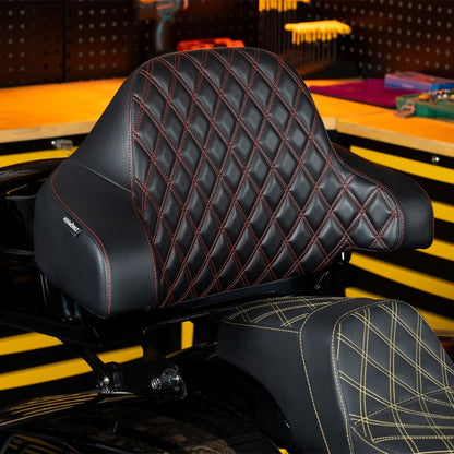 HOGWORKZ® Red Stitched Chopped Tour Pack Backrest Pad