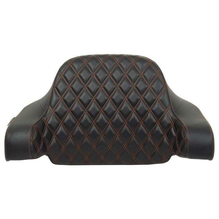 HOGWORKZ® Orange Stitched Chopped Tour Pack Backrest Pad