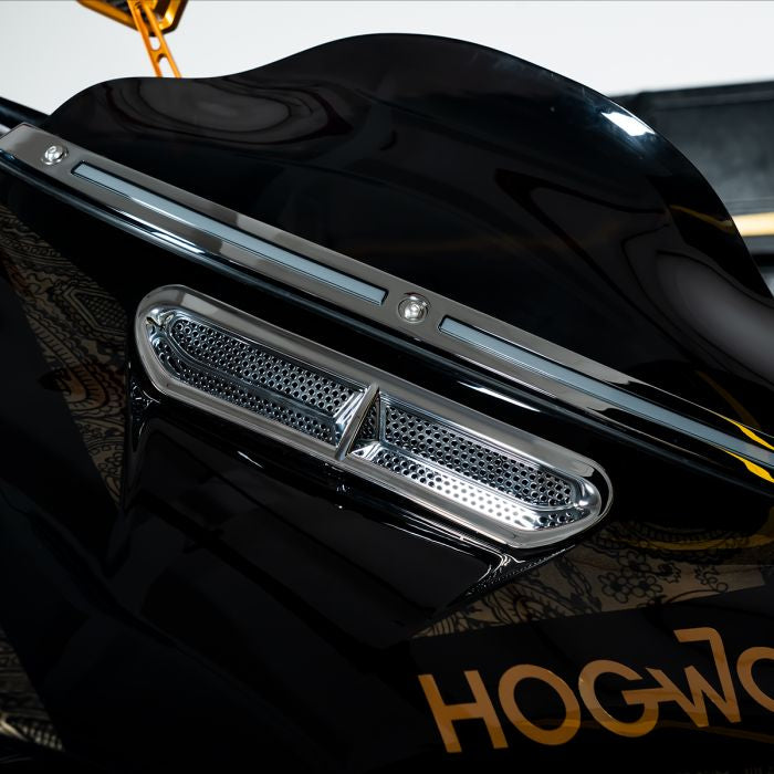 Chrome Outer Fairing Vent Mesh Accent Trim for Harley® Touring from HOGWORKZ on harley