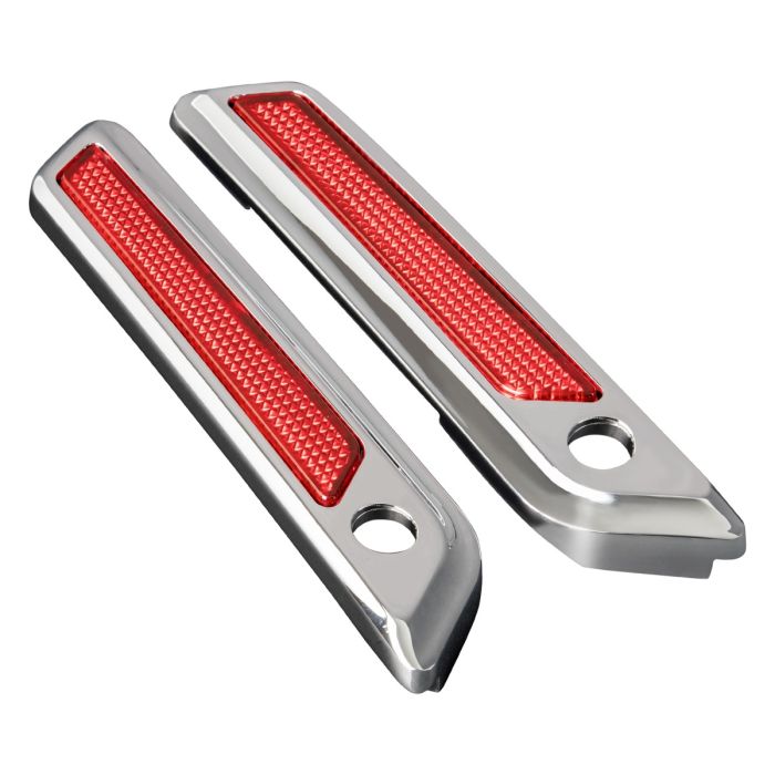 Harley® Chrome Saddlebag Latch Cover Set from HOGWORKZ for 14-'23 top view