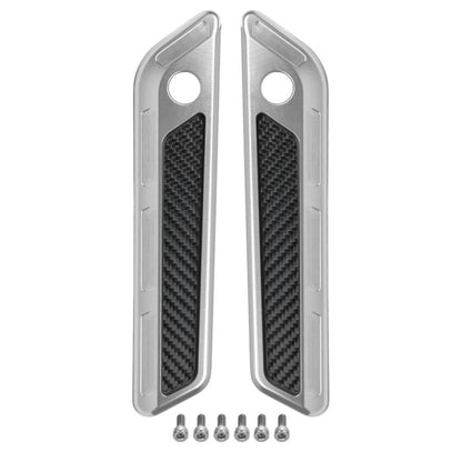 Silver Anodized Saddlebag Latch Covers for Harley® Touring from hogworkz