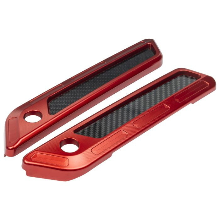 Red Anodized Saddlebag Latch Covers for Harley® Touring from hogworkz