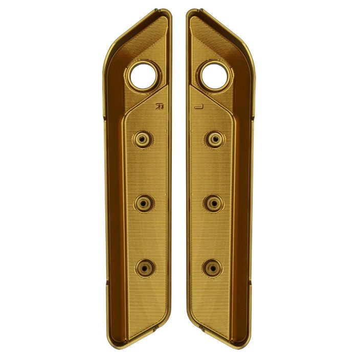 Gold Anodized Saddlebag Latch Covers for Harley® Touring from hogworkz