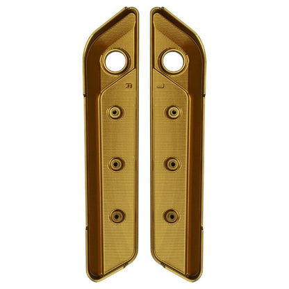 Gold Anodized Saddlebag Latch Covers for Harley® Touring from hogworkz