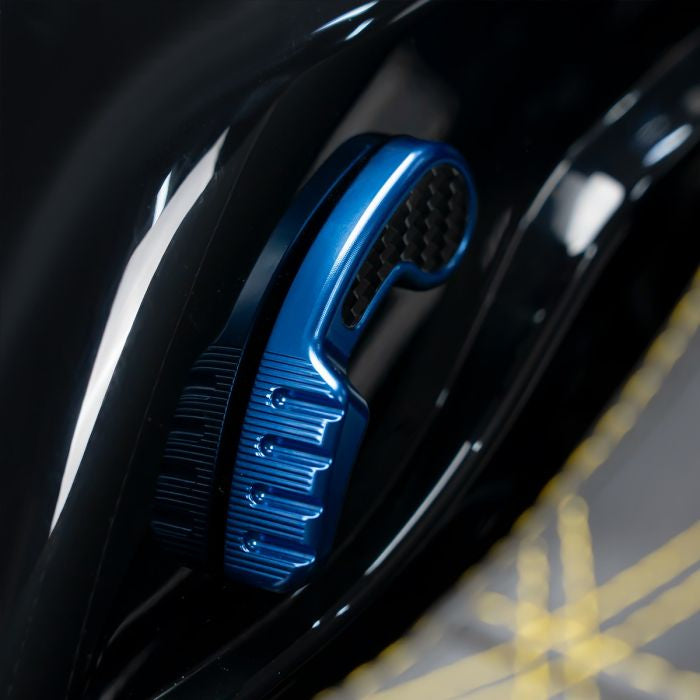 Blue Anodized Saddlebag Lid Levers for Harley® Touring from HOGWORKZ