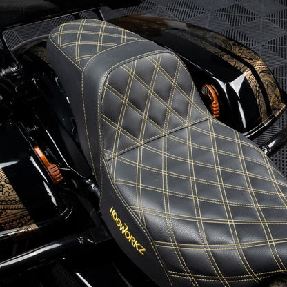 Orange Anodized Saddlebag Lid Levers for Harley® Touring from HOGWORKZ
