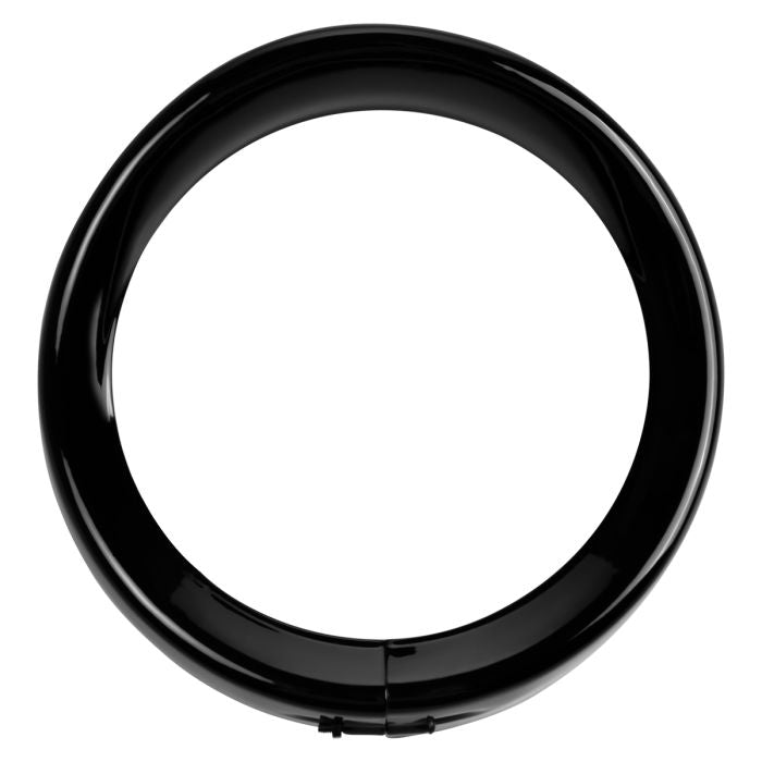 7" Headlight Visor Trim Ring Gloss Black from HOGWORKZ back