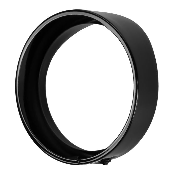 4.5" Auxiliary Light / Passing Lamp Visor Trim Rings Gloss Black from HOGWORKZ side